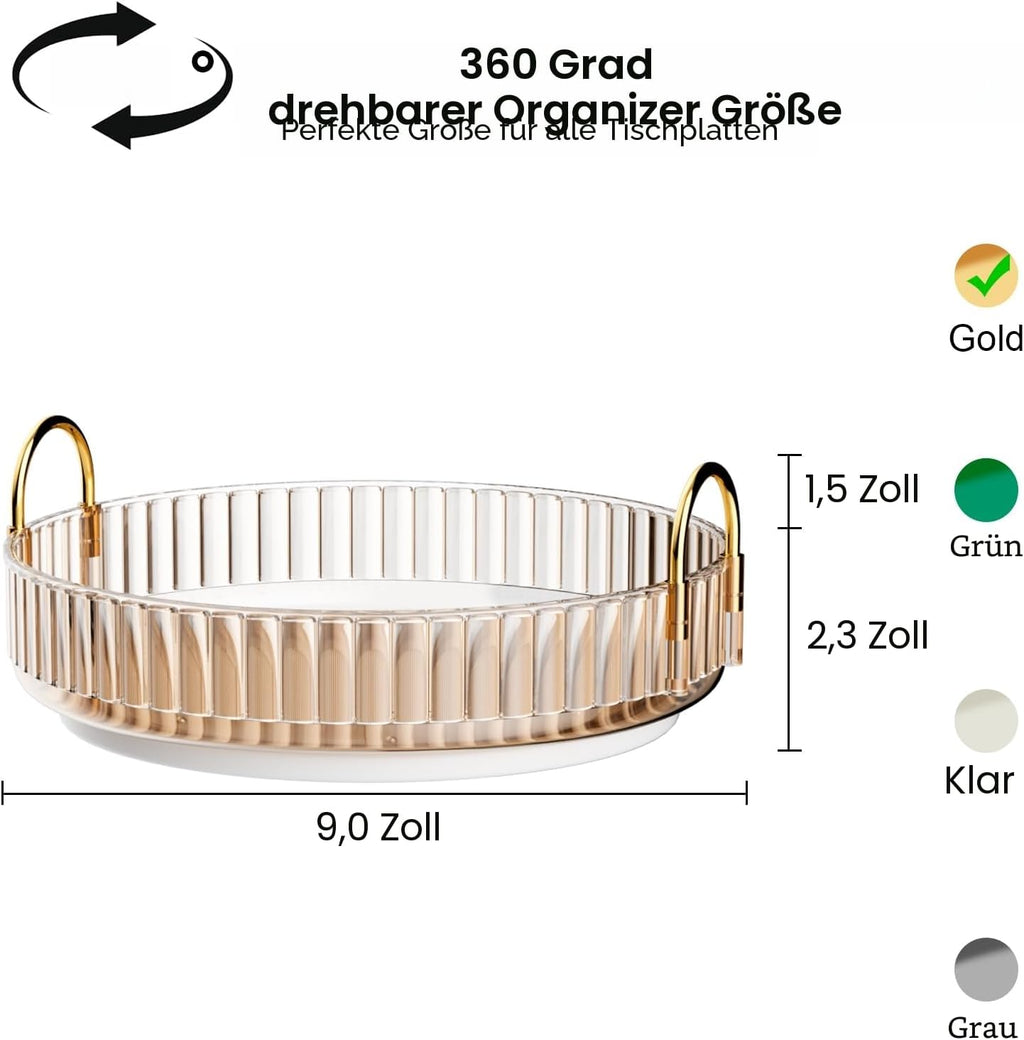 Make-up Organizer 360° drehbar transparent 1 Ebene Kosmetik Aufbewahrung