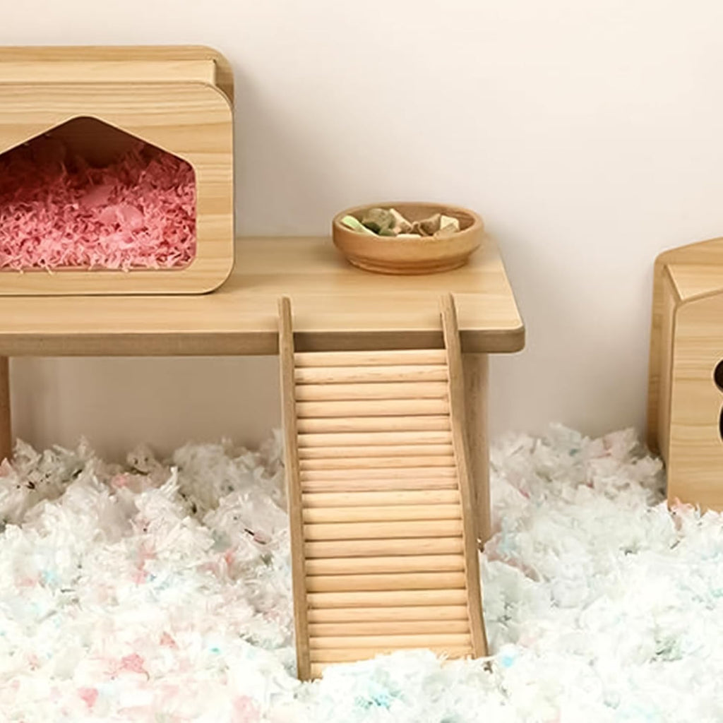 Hamster Klettertreppe Holz 21x8,5 cm Spielzeug Käfigzubehör