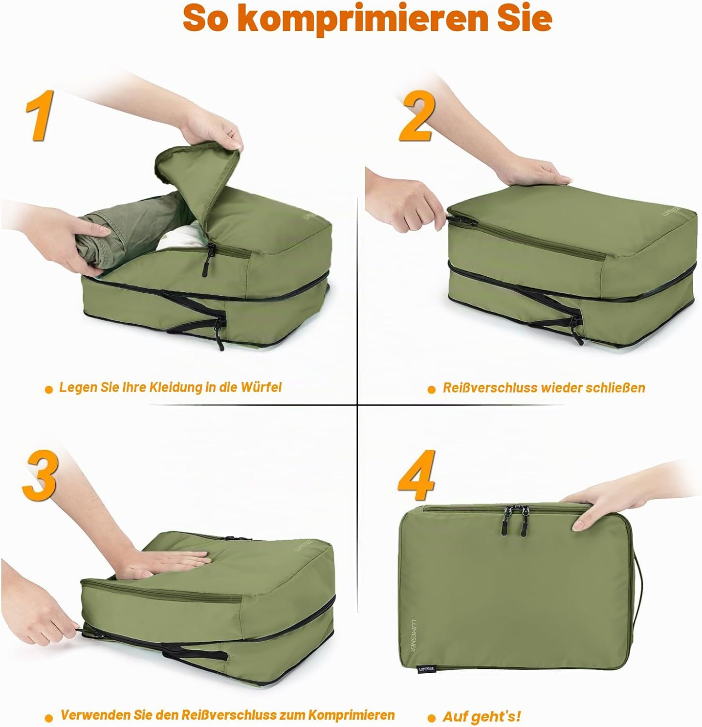Koffer Organizer Set 8-teilig Packtaschen Packing Cubes Reise Zubehoer