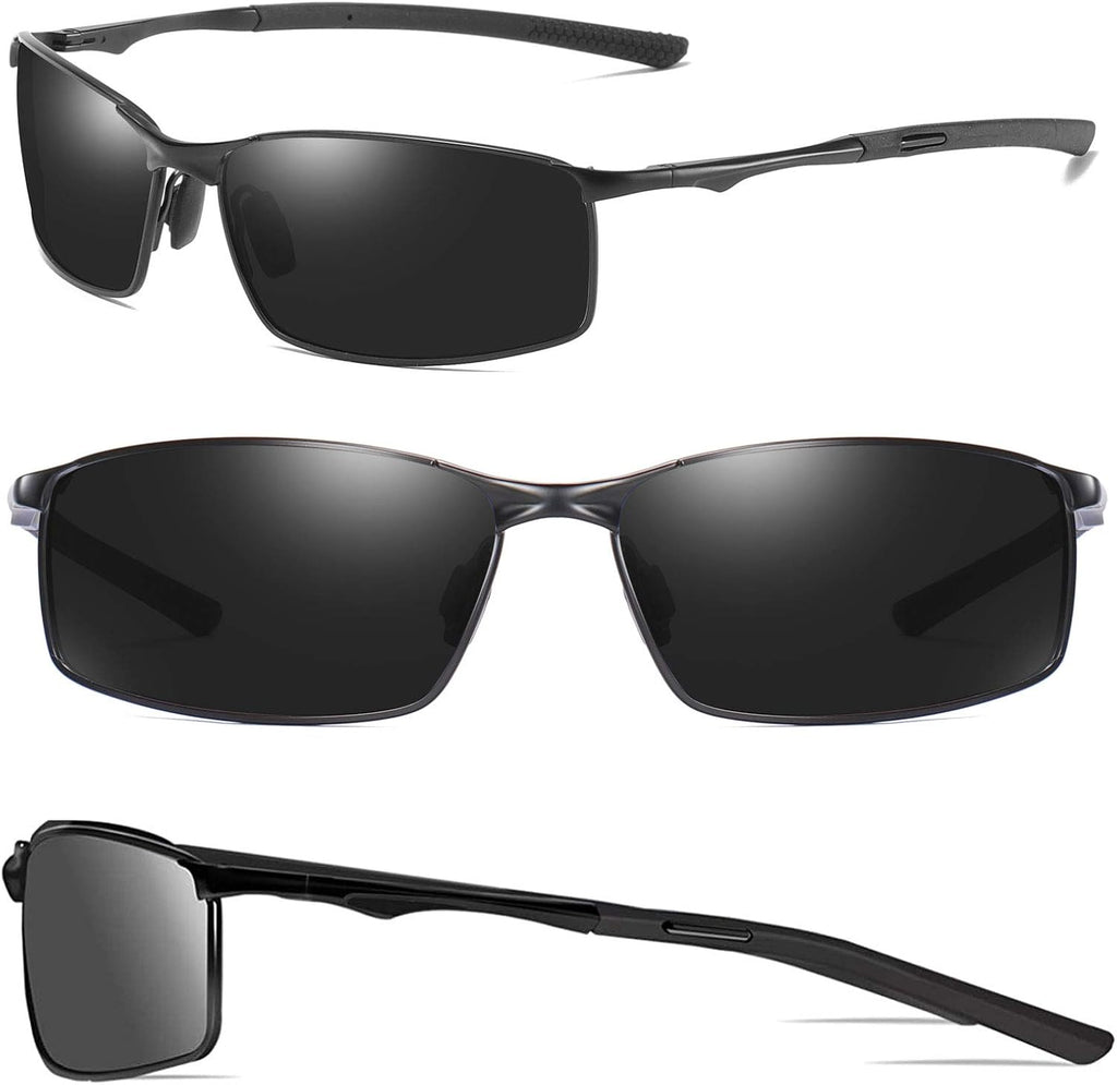 LEDING&BEST Polarisierte Piloten Sonnenbrille Metallrahmen Unisex