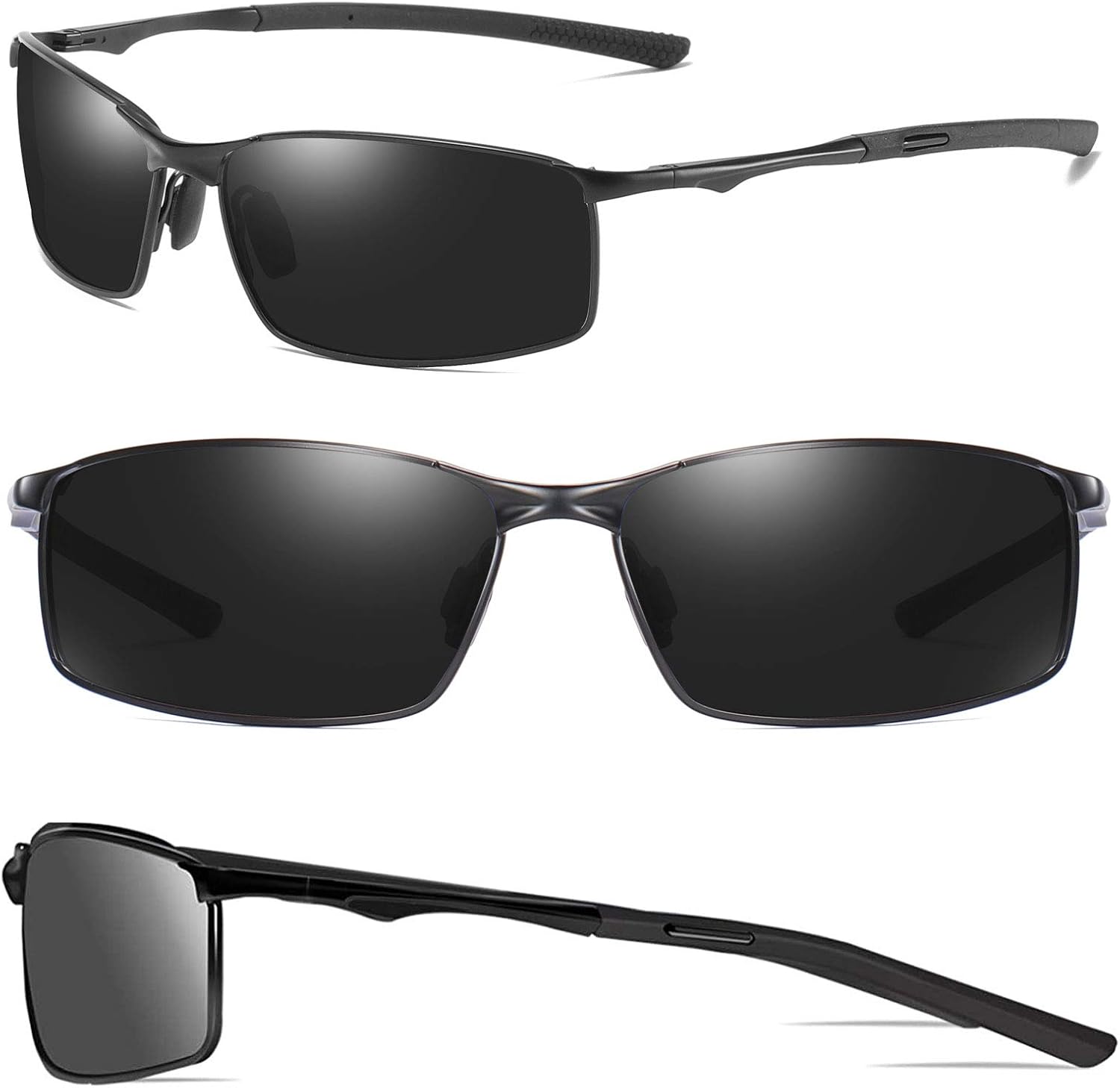 LEDING&BEST Polarisierte Piloten Sonnenbrille Metallrahmen Unisex