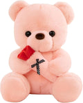 Teddybaer mit Rose Kuscheltier Geschenk fuer Freundin Valentine Baer