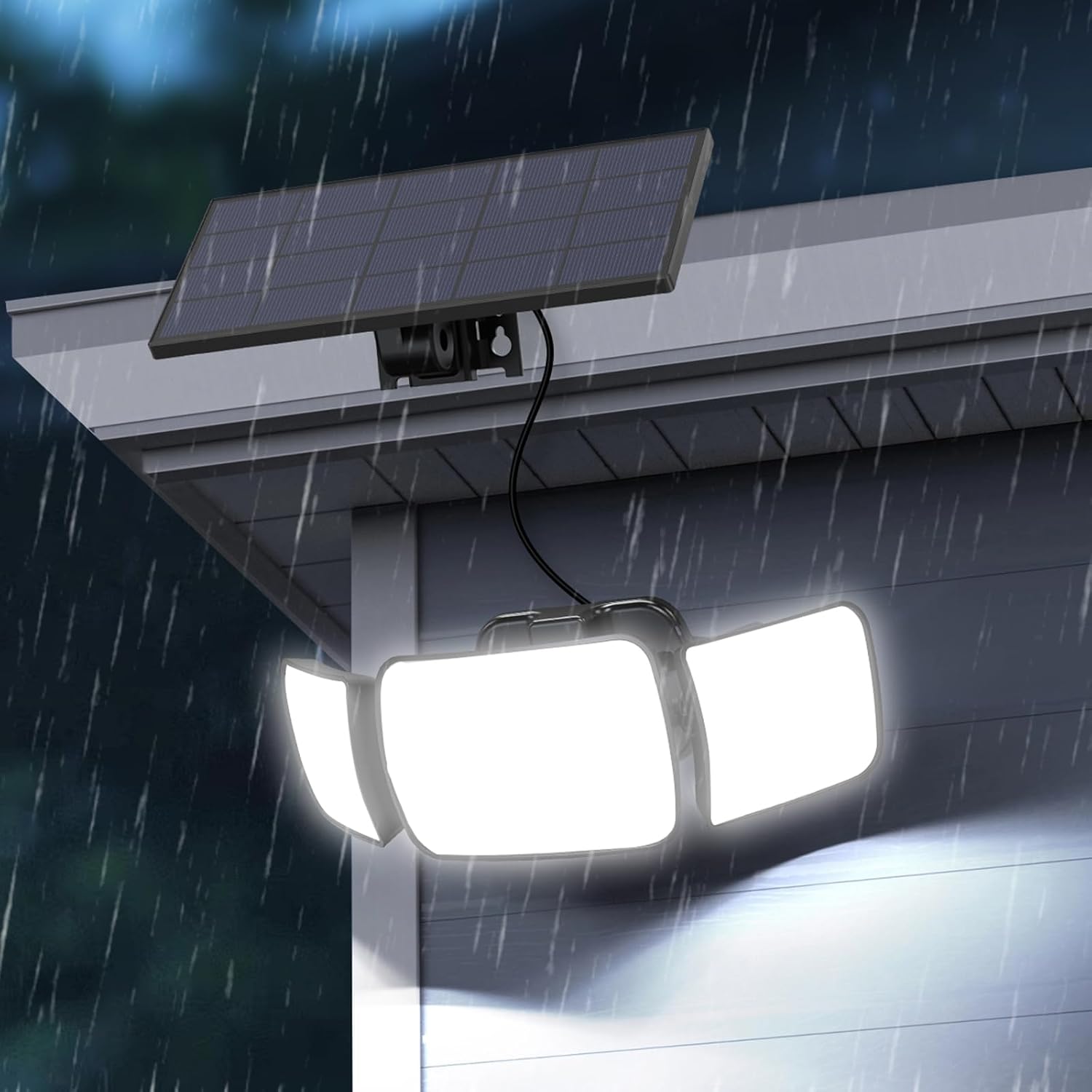 INTELAMP Solar-Strahler 1200 lm 108 LED 6000 mAh Bewegungsmelder Fernbedienung 4