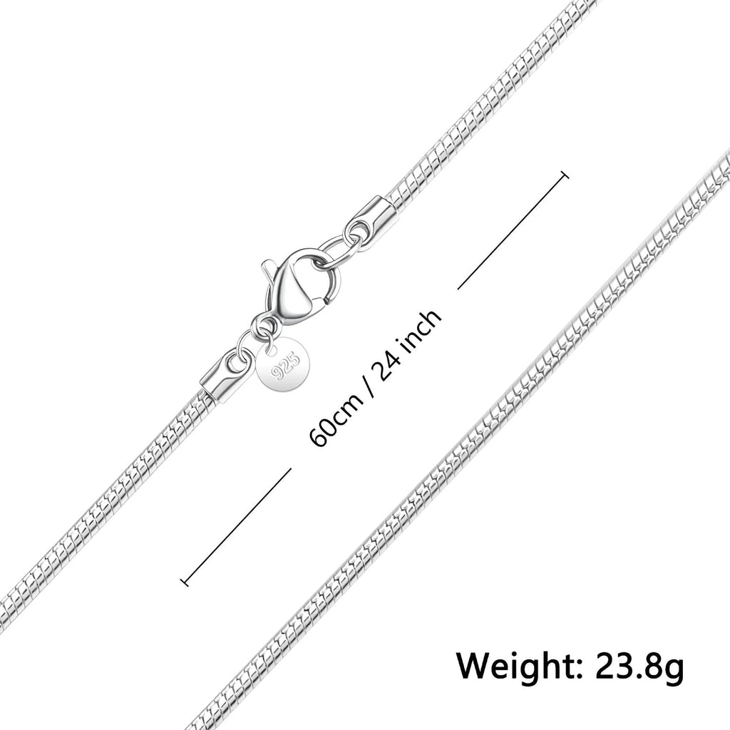 Kraven Damen Silberkette 925 Feinsilber Halskette 40cm-60cm Silber