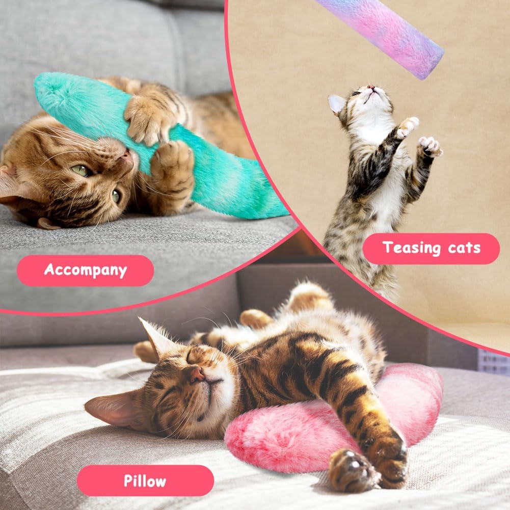 OSDUE Katzenminze Spielzeug Set 3er Plueschkissen mit Bio-Katzenminze