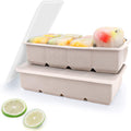 Eiswuerfelform Silikon 2er Set 5 cm mit Deckel BPA-frei schwarz