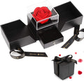 Infinity Rosenbox mit ewiger Rose Schmuckschatulle Geschenk fuer Frauen