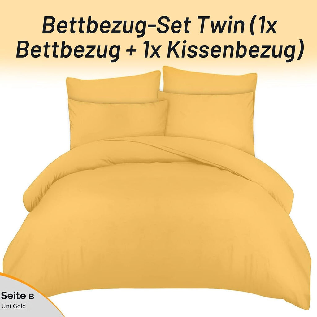 Bettwaesche 135x200 Mikrofaser Grau 4-teilig mit Reissverschluss OeKO-TEX 200cm-240
