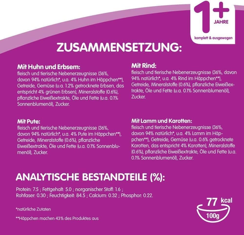 Whiskas Senior 11+ Nassfutter Gefluegel 12x85g (48 Beutel) verschiedene Sorten 10
