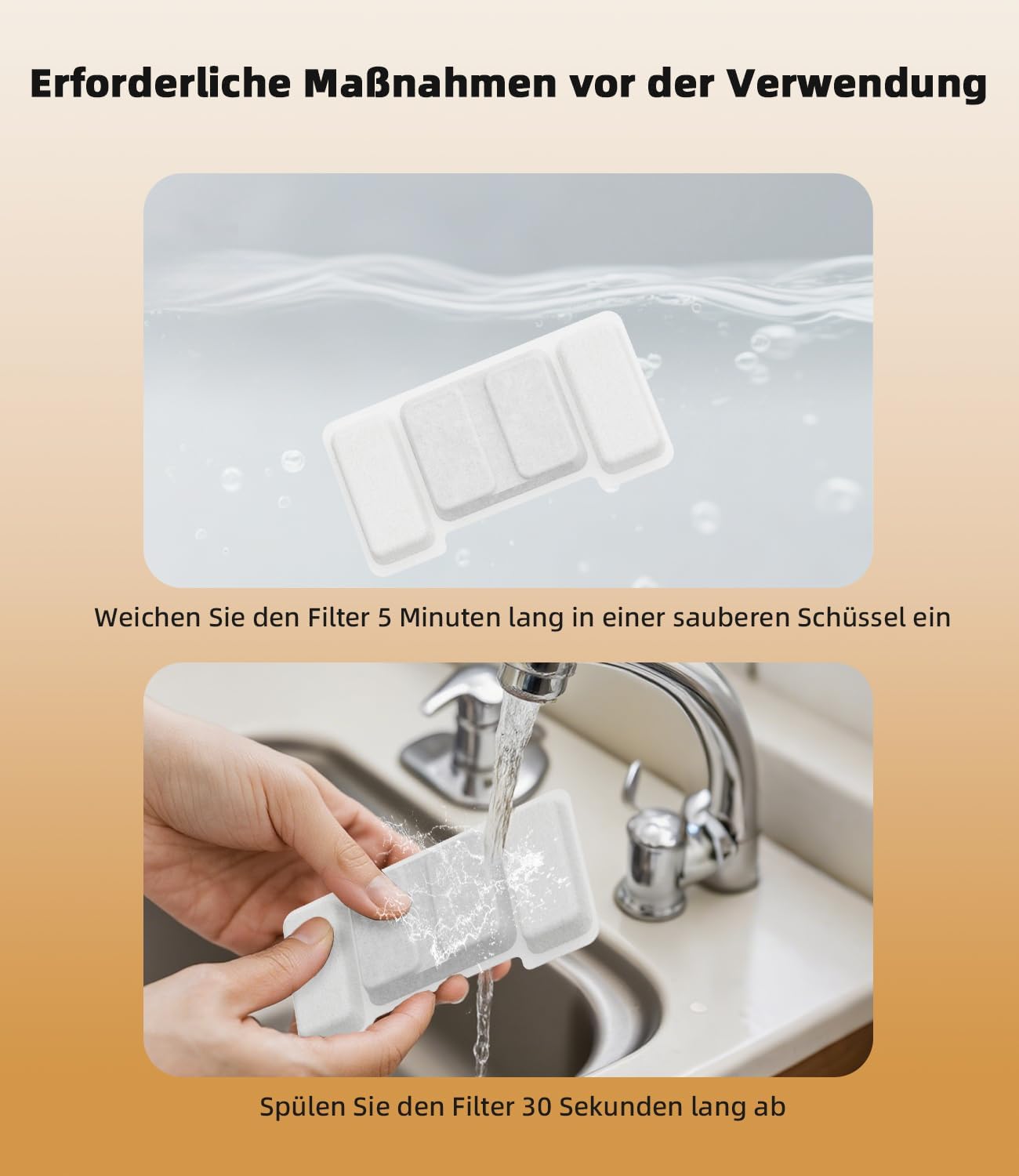 Katzenbrunnen Edelstahl mit Wasserstand, 3 Filter, leise, LED