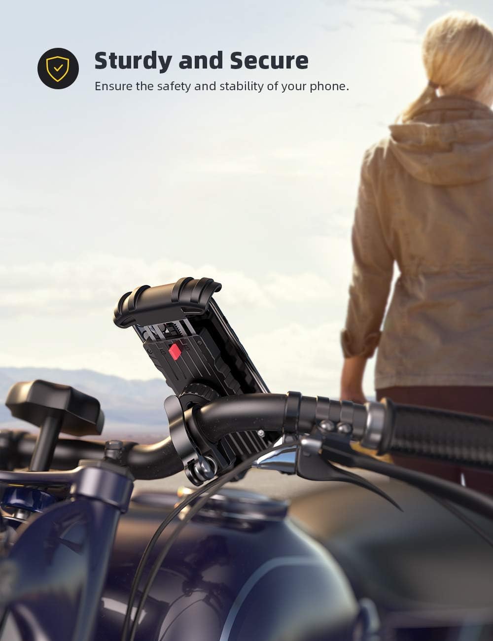 Universal Fahrrad Motorrad Lenkerhalter 360° drehbar fuer Smartphone
