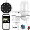 Pawfly Aquarium Futterautomat mit App HD Kamera 2,5K 230 ml und Timer