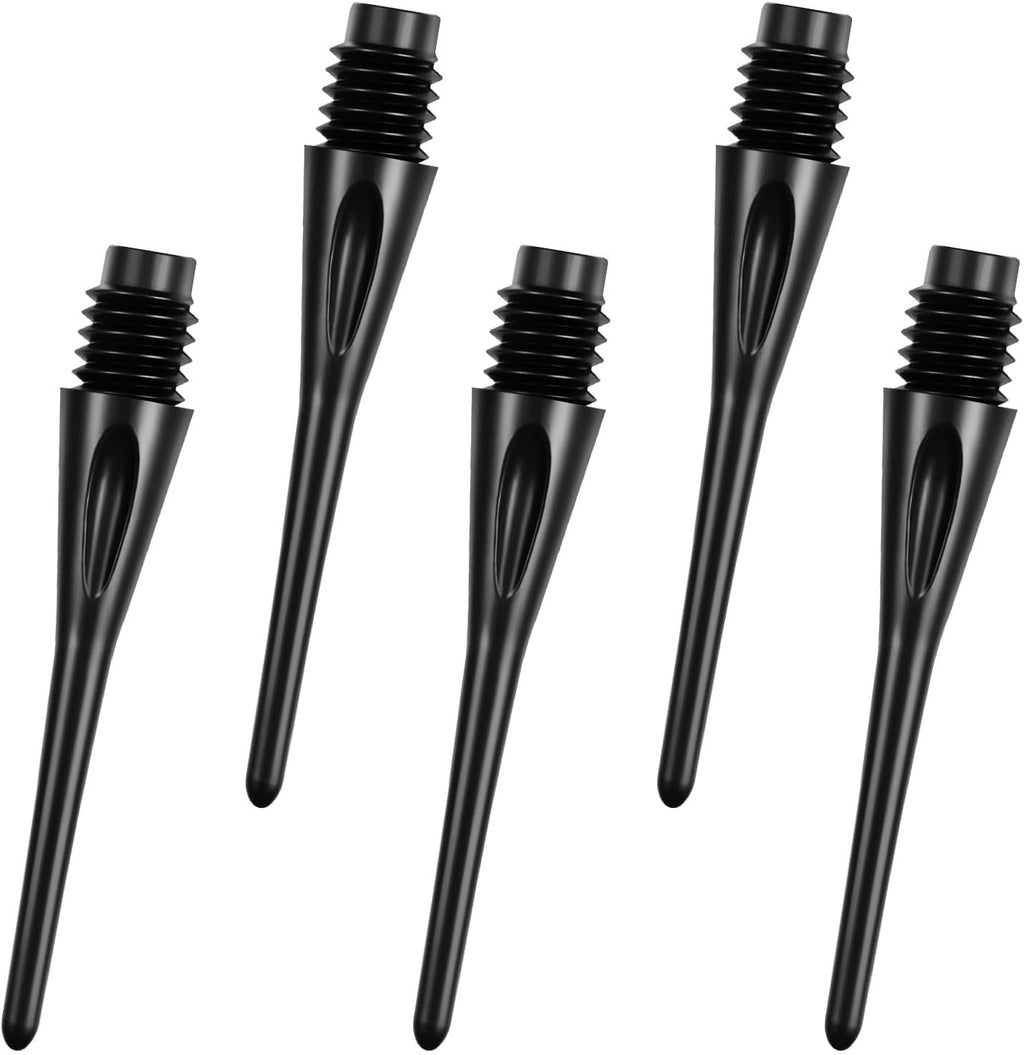 Flintronic Kunststoff-Dartspitzen 2BA Ersatzspitzen schwarz