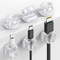 Lamicall Kabelhalter 6er Set selbstklebend Kabelclips mit Feder Einhand-Bedienun
