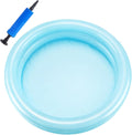 Aufblasbares Kinder Planschbecken 60 cm PVC rutschfest Blau Garten