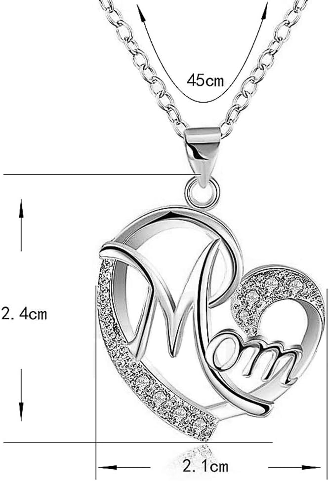Halskette Muttertag Herz Anhaenger Diamant verschiedene Farben Geschenk fuer Mama