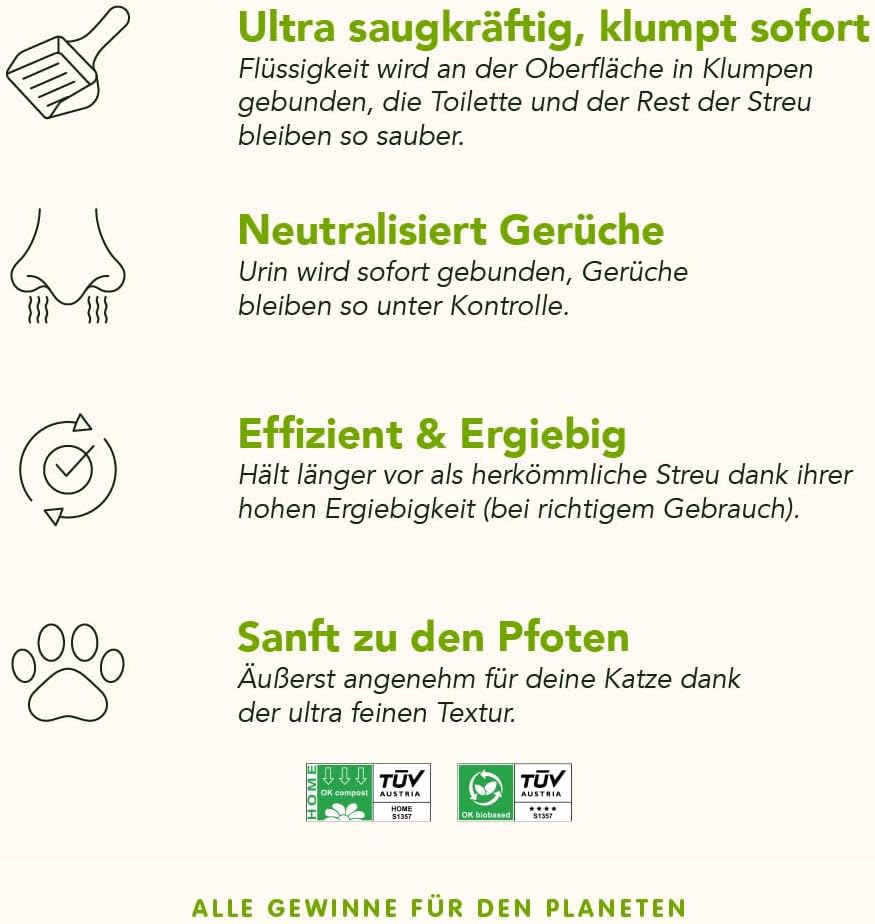 Almo Nature Natural Soft Texture Katzenstreu klumpend 4,54kg biologisch