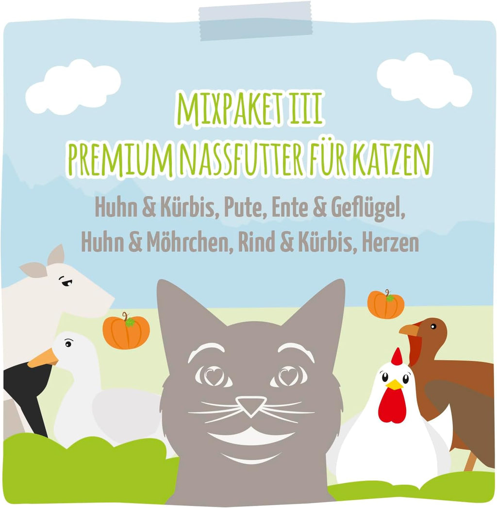 Katzen Nassfutter MjAMjAM Mixpaket III 6x200g getreidefrei mit extra Fleisch
