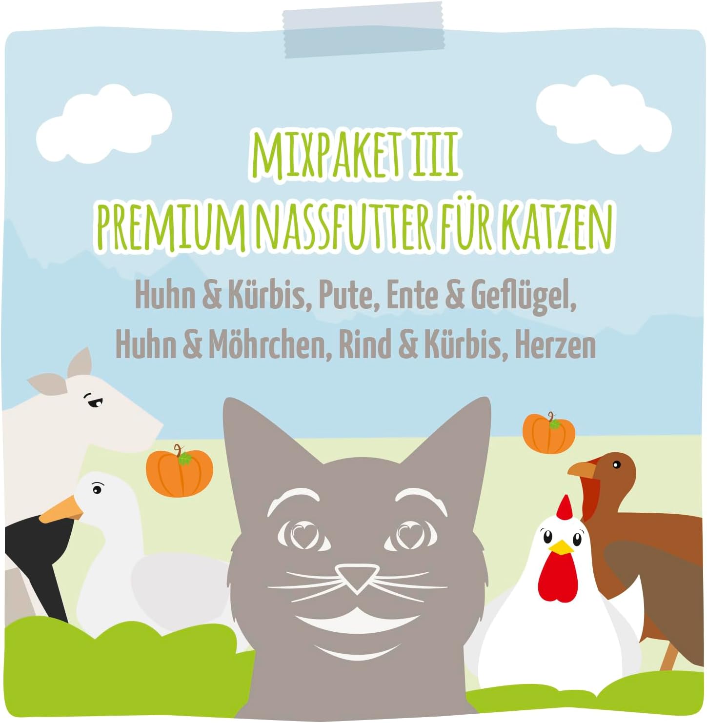 Katzen Nassfutter MjAMjAM Mixpaket III 6x200g getreidefrei mit extra Fleisch