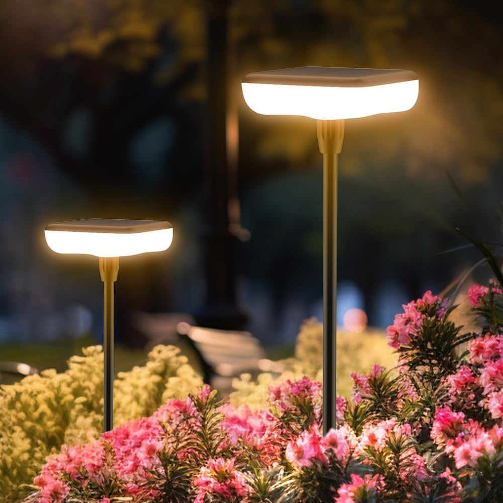 4er LED Solarlampen fuer Garten Aussen IP65 34 lm Warmweiss 1000mAh Wasserdicht