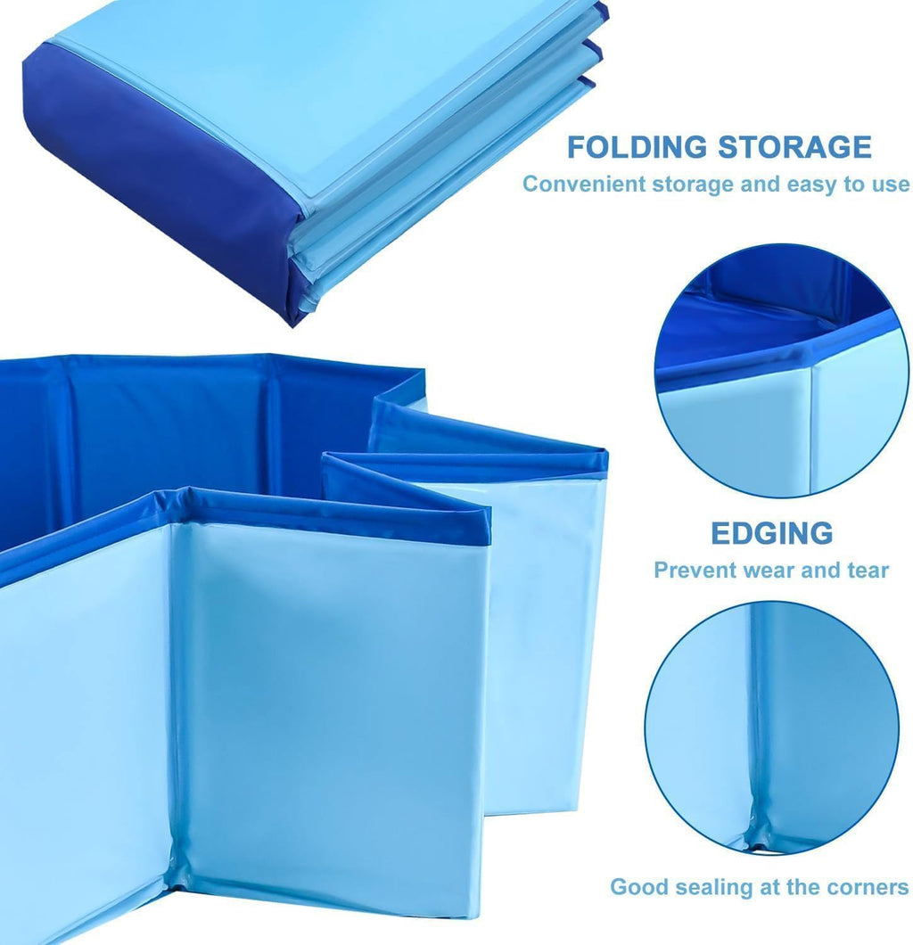Faltbarer Hundepool 50x8 cm PVC Planschbecken fuer kleine und grosse Hunde