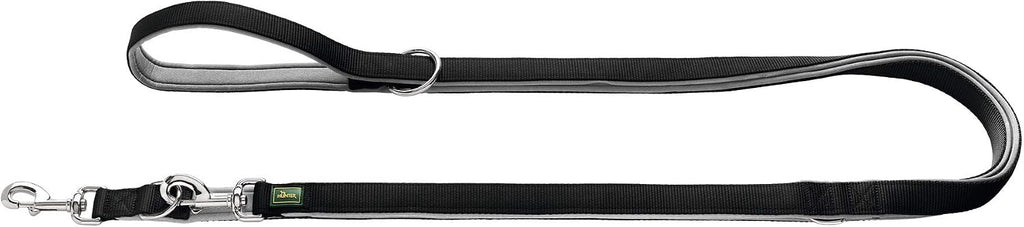 Hunter verstellbare Hundeleine 3-fach 20-200 cm Nylon mit Neopren gepolstert sch