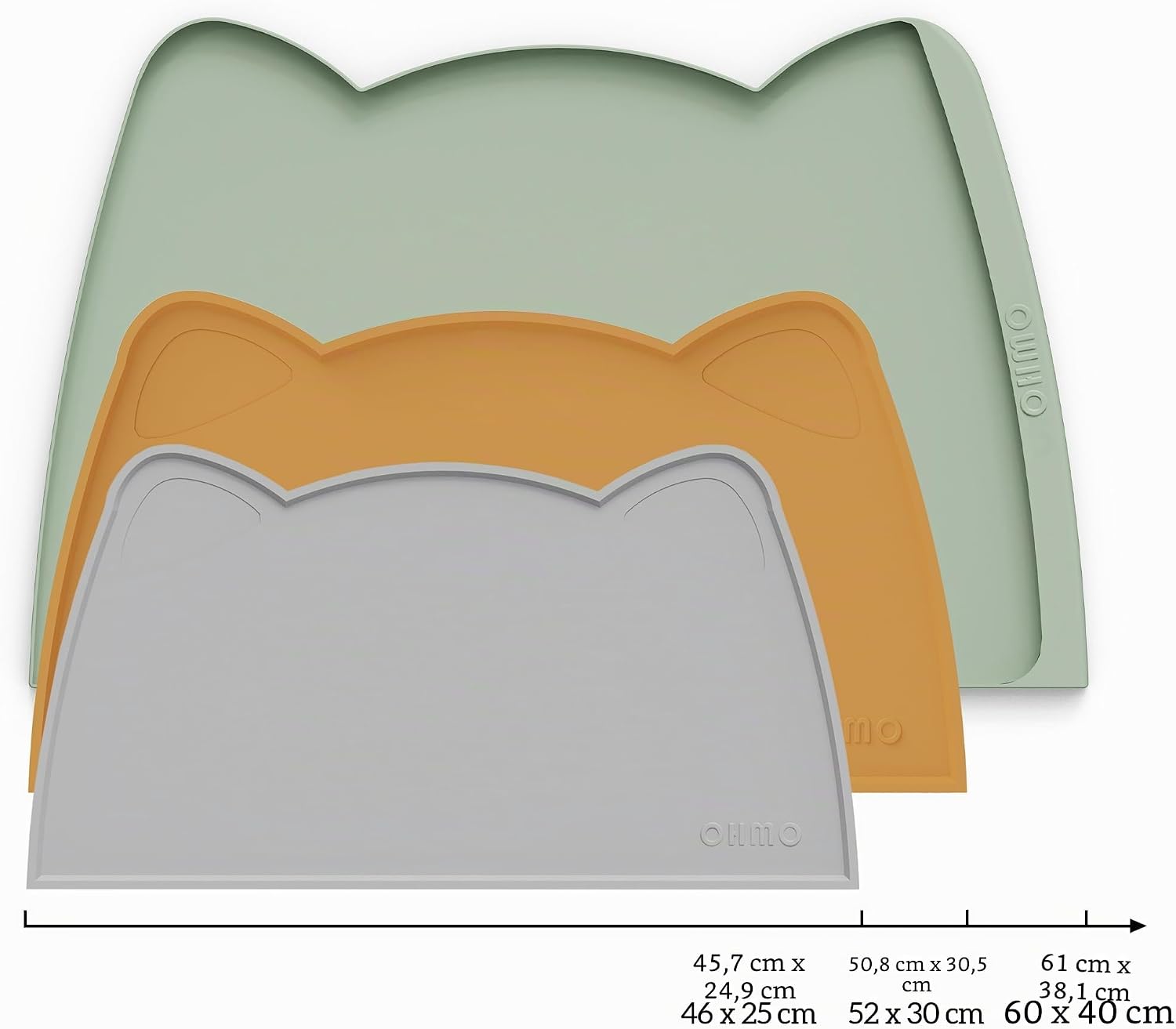 OHMO Napfunterlage 46x25 cm rutschfest silikon Wasserdicht fuer Hund Katze -61