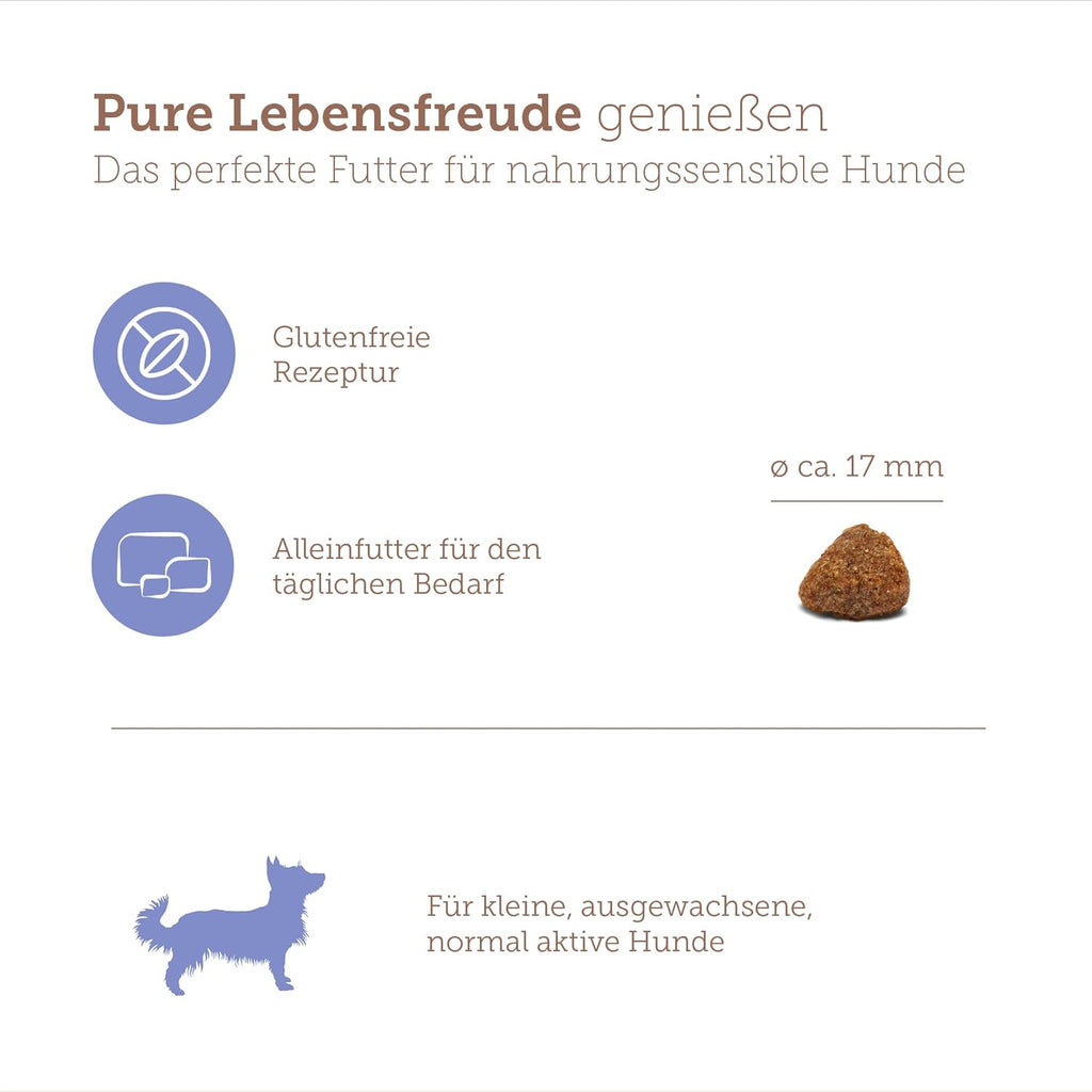 MERA Pure Sensitive Mini Lamm & Reis Trockenfutter 4 kg kleine Kroketten