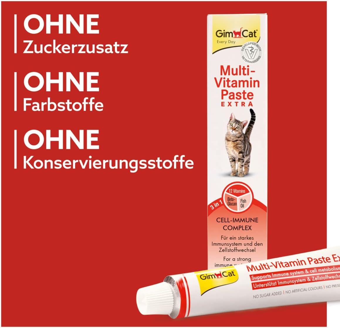 GimCat Multivitamin Paste mit Fischöl Katzenpaste 100 g Tube