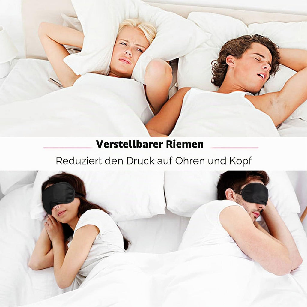 Schlafmaske 24er Set lichtdicht weich verstellbar fuer Herren Damen Kinder