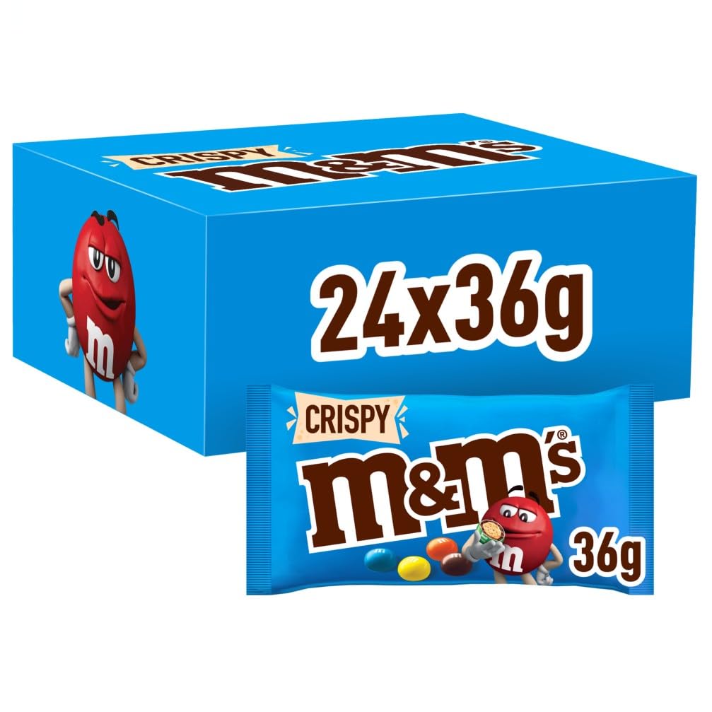 M&M'S Crispy Knusprige Schokolinsen 24 x verschiedene Sorten