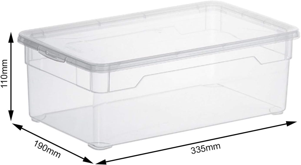 Rotho Clear Aufbewahrungsbox 3er Set transparent mit Deckel BPA‑frei