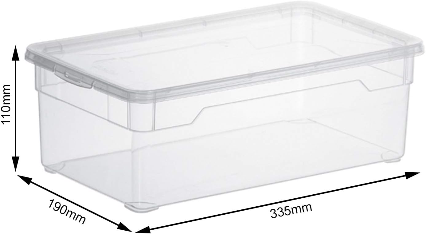 Rotho Clear Aufbewahrungsbox 3er Set transparent mit Deckel BPA‑frei