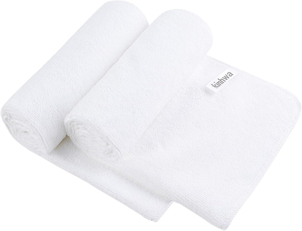 KinHwa Mikrofaser Handtuch 2er Pack 40x70 cm Grau hochsaugfaehig 70cm-100cm