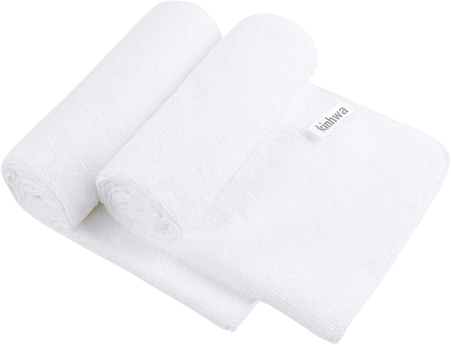 KinHwa Mikrofaser Handtuch 2er Pack 40x70 cm Grau hochsaugfaehig 70cm-100cm