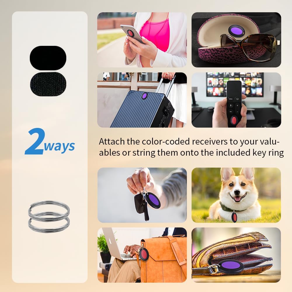 Schluesselfinder Bluetooth mit Alarm und Ton fuer Schluessel Brieftasche