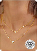 ORAZIO Damen Halskette Silber 925 Rosegold Gold Herz Schmetterling Zirkon