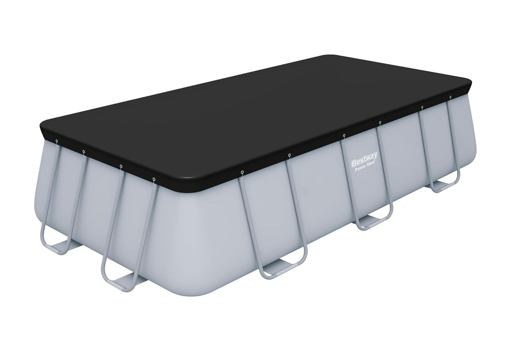 Bestway PVC Abdeckplane eckig 396 x 185 cm schwarz