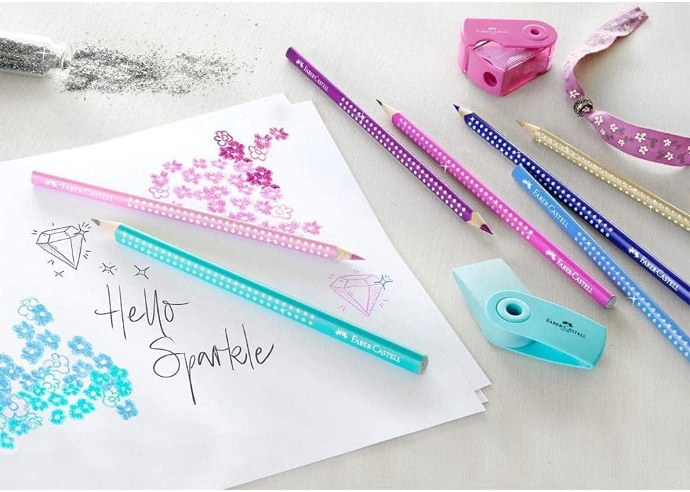 Sparkle Pastell Buntstifte 12er im Metalletui, dreikantig, bruchsicher