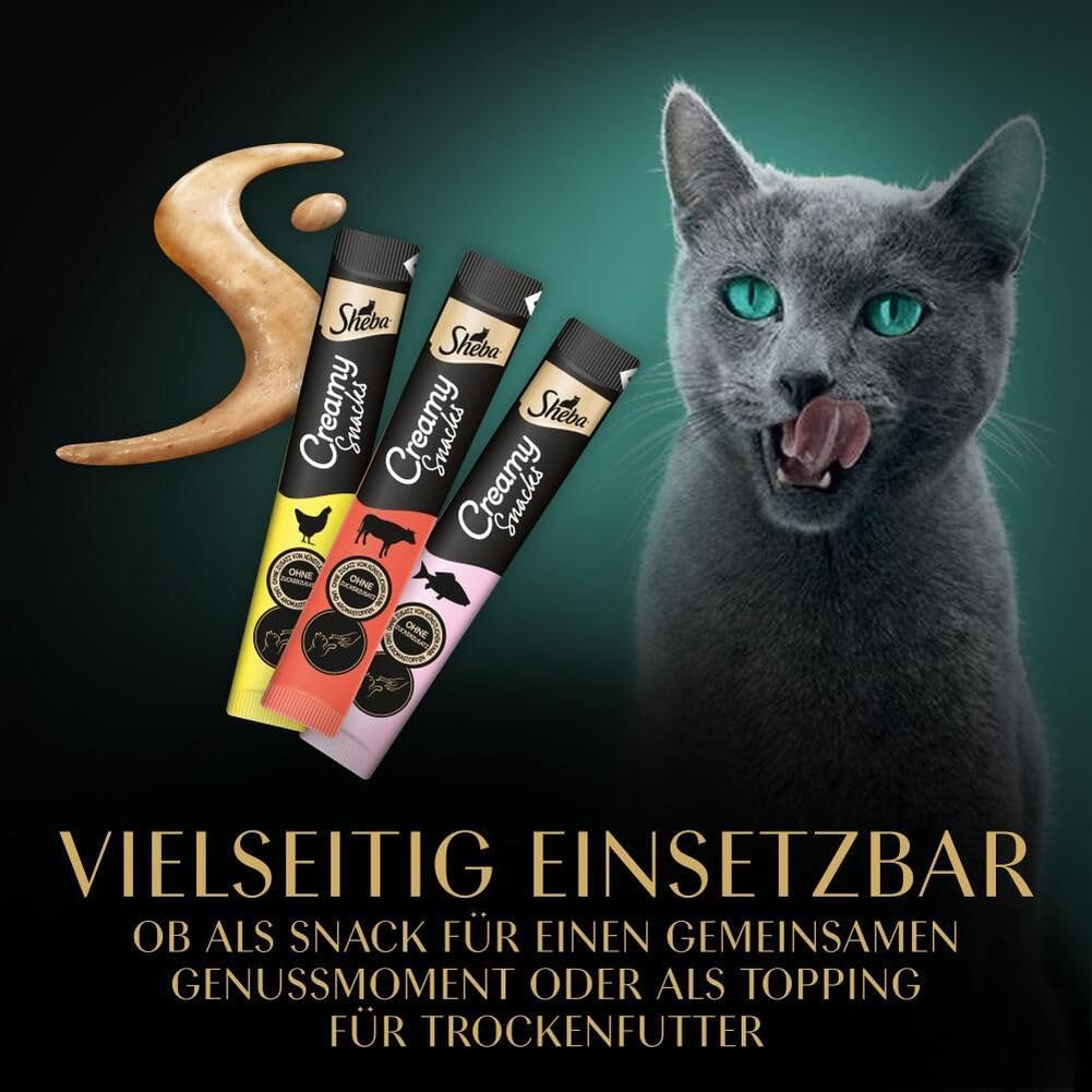 Sheba Katzensnacks 18x12g verschiedene Sorten Huhn Lachs Rind