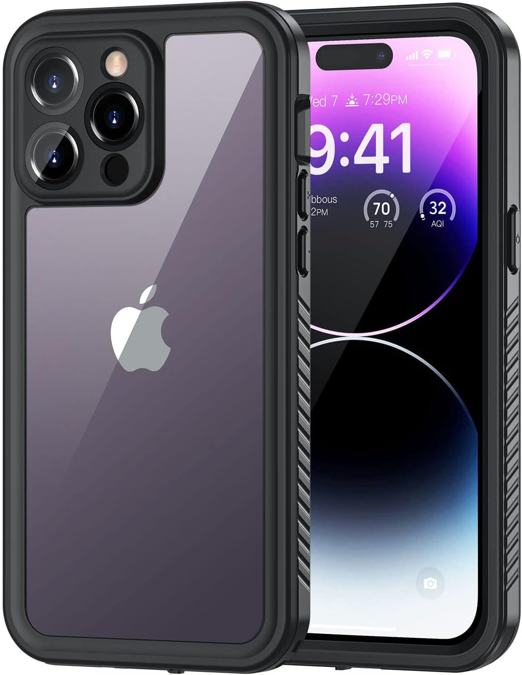 Lanhiem iPhone 15 Huelle IP68 Wasserdicht 360° Ganzkoerper Schutz Stossfest Schwarz