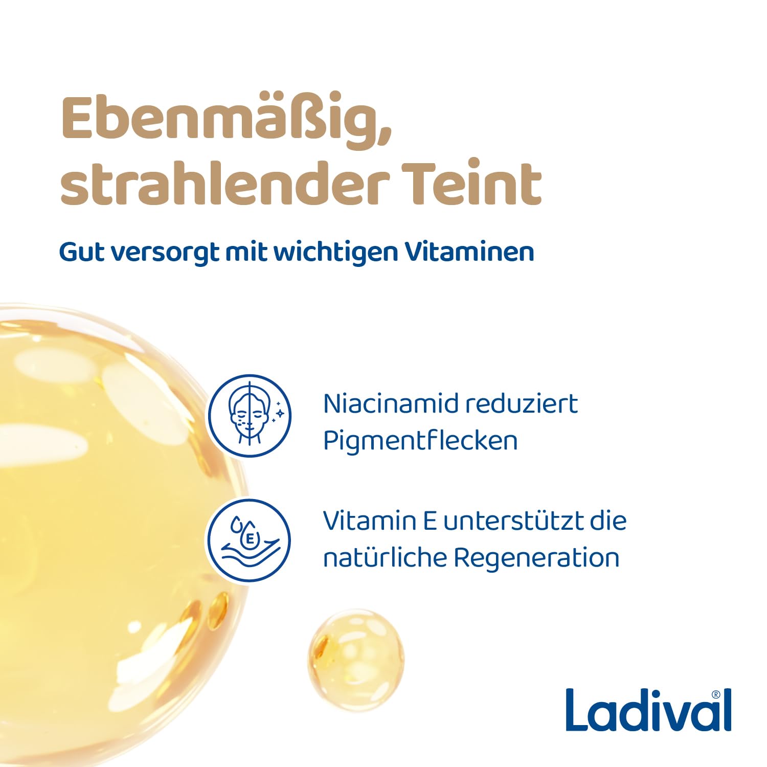LADIVAL Anti-Pigmentflecken Sonnencreme Gesicht LSF 50 ml mit Niacinamid