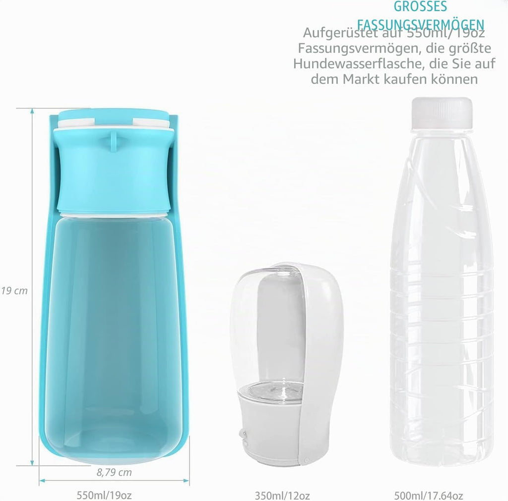 Hundetrinkflasche zum Mitnehmen Wasserflasche fuer Welpen Hunde