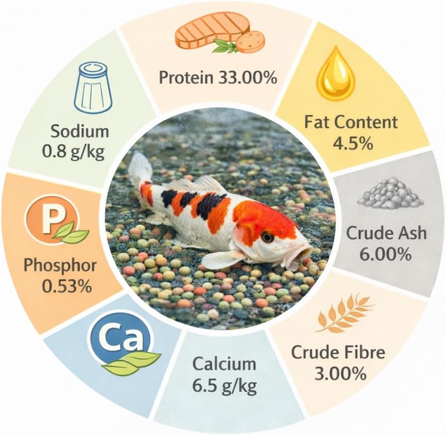 Koi Futter schwimmende 6 mm Pellets Pack fuer Koi Goldfisch Orfe verschiedene