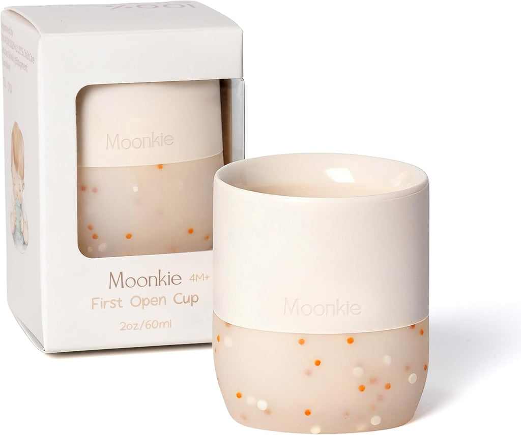 Moonkie Baby Trinklernbecher Silikon Schnabeltasse BPA-frei ab 4 Monate