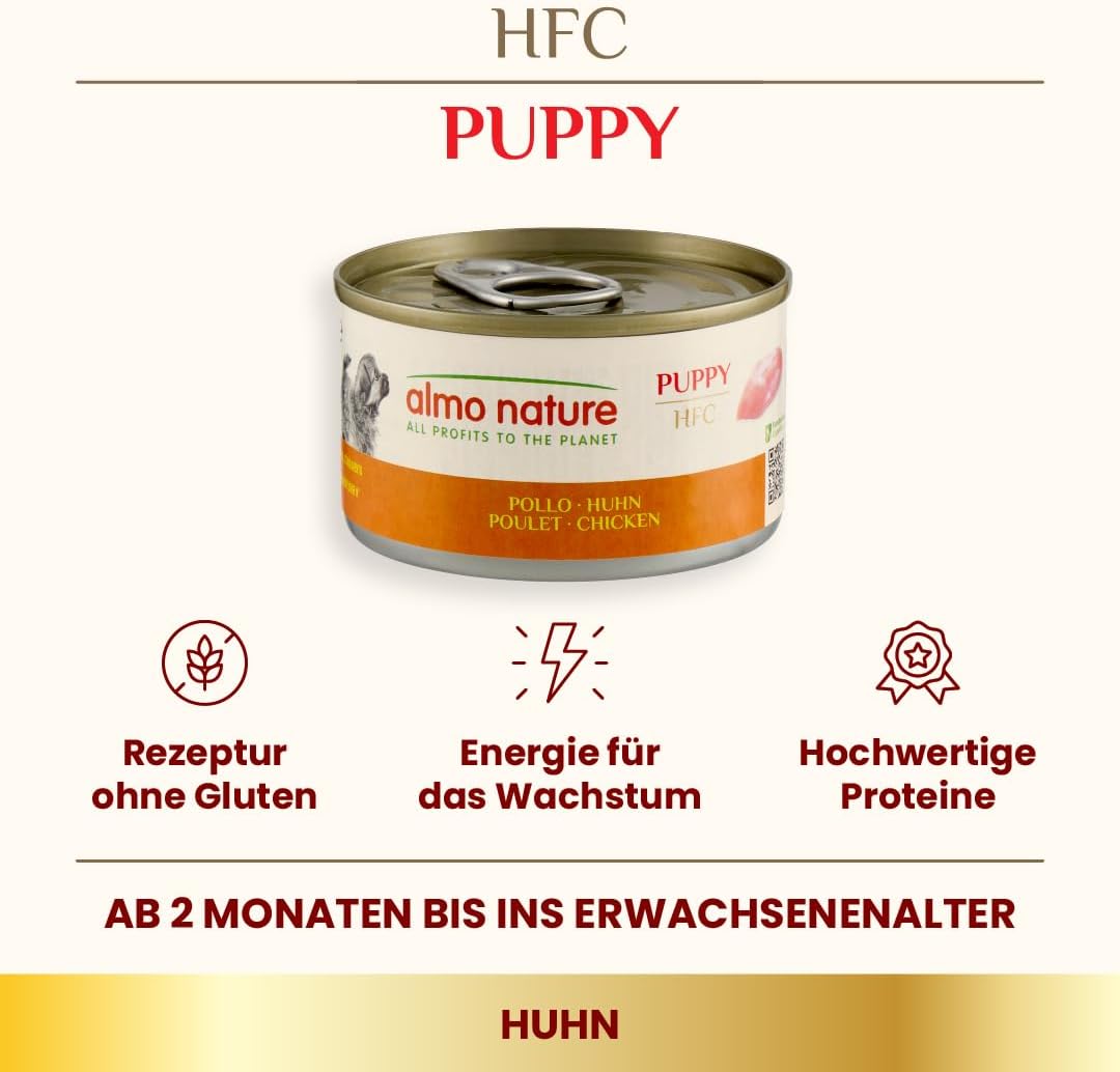 Almo Nature HFC Natural Hundefutter Nass Huehnerfilet 24x95g verschiedene Sorten
