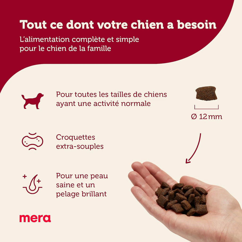 MERA Essential Soft Brocken Hunde Trockenfutter fuer empfindliche Zaehn