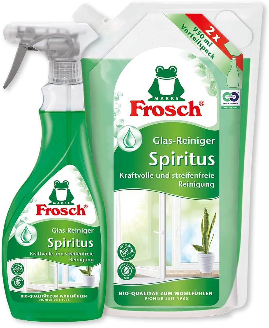 Frosch Spiritus Glasreiniger Nachfuellbeutel 950 ml Fensterreiniger