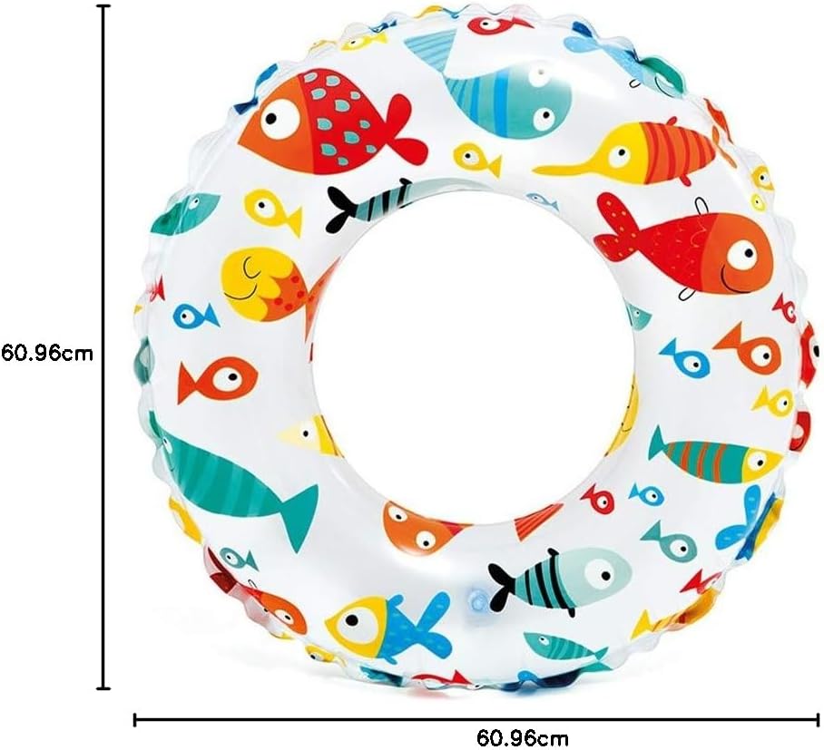 Intex Aufblasbarer Schwimmring 91 cm Vinyl mit Griffen 61cm-91cm