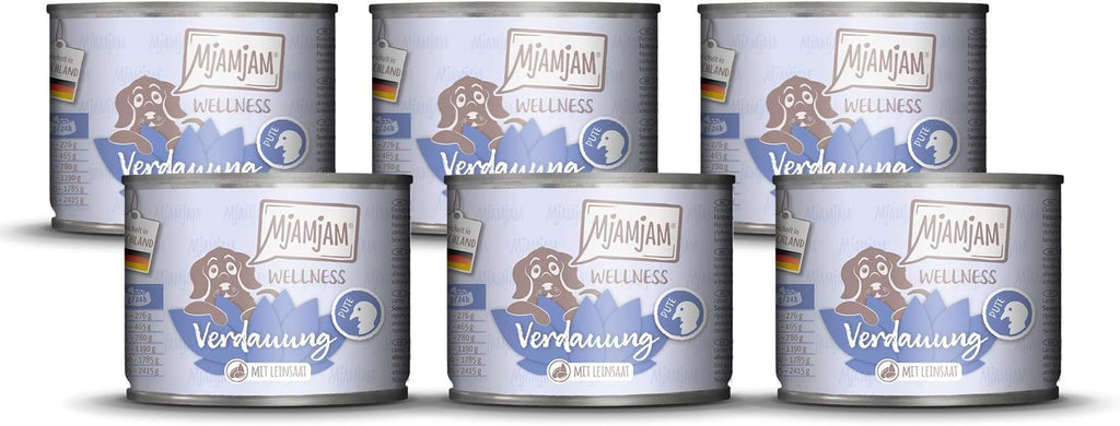 MjAMjAM Nassfutter Hund Pute getreidefrei Verdauung 6x200g